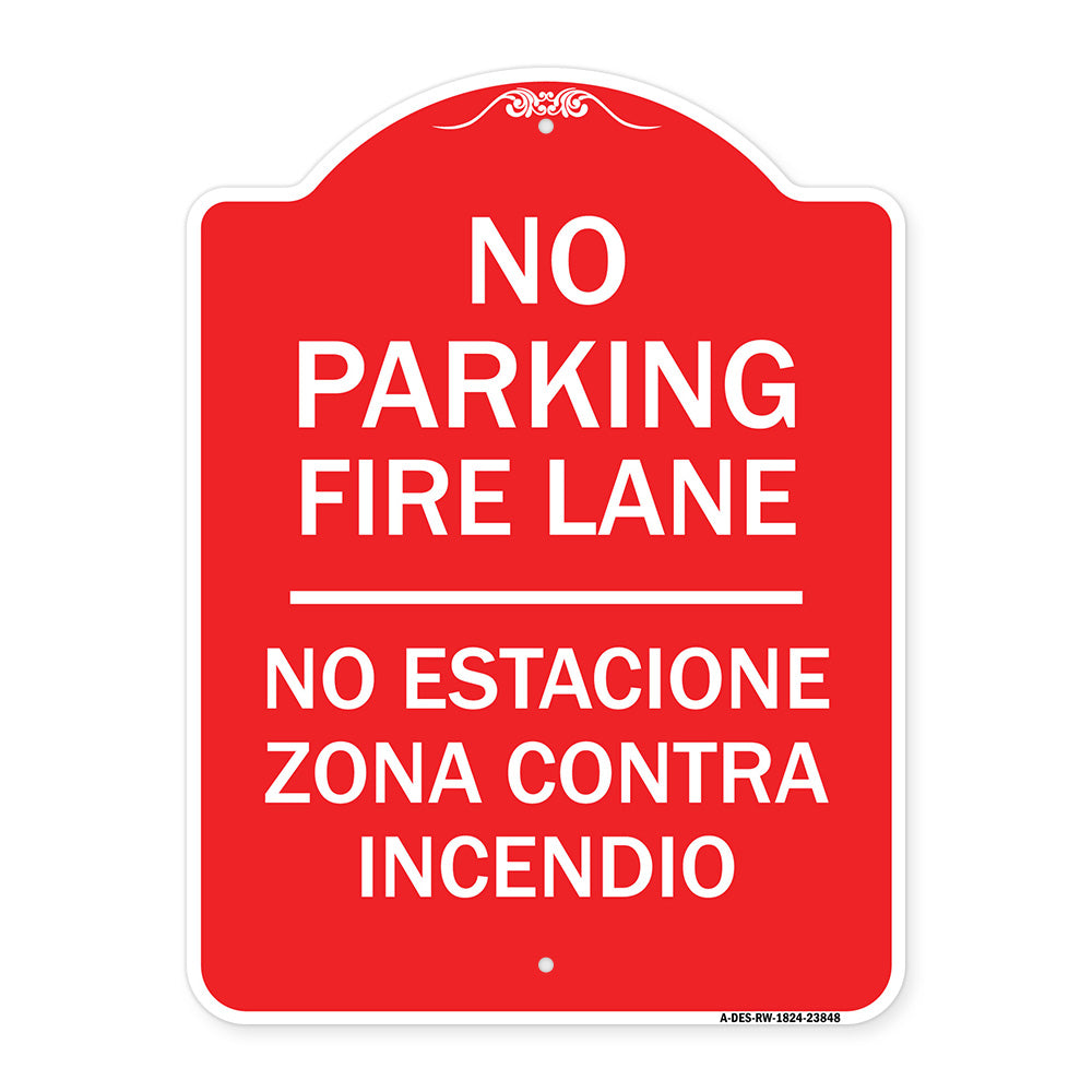 No Estacione Zona Contra Incendio
