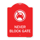 Never Block Gate with No Car Symbol