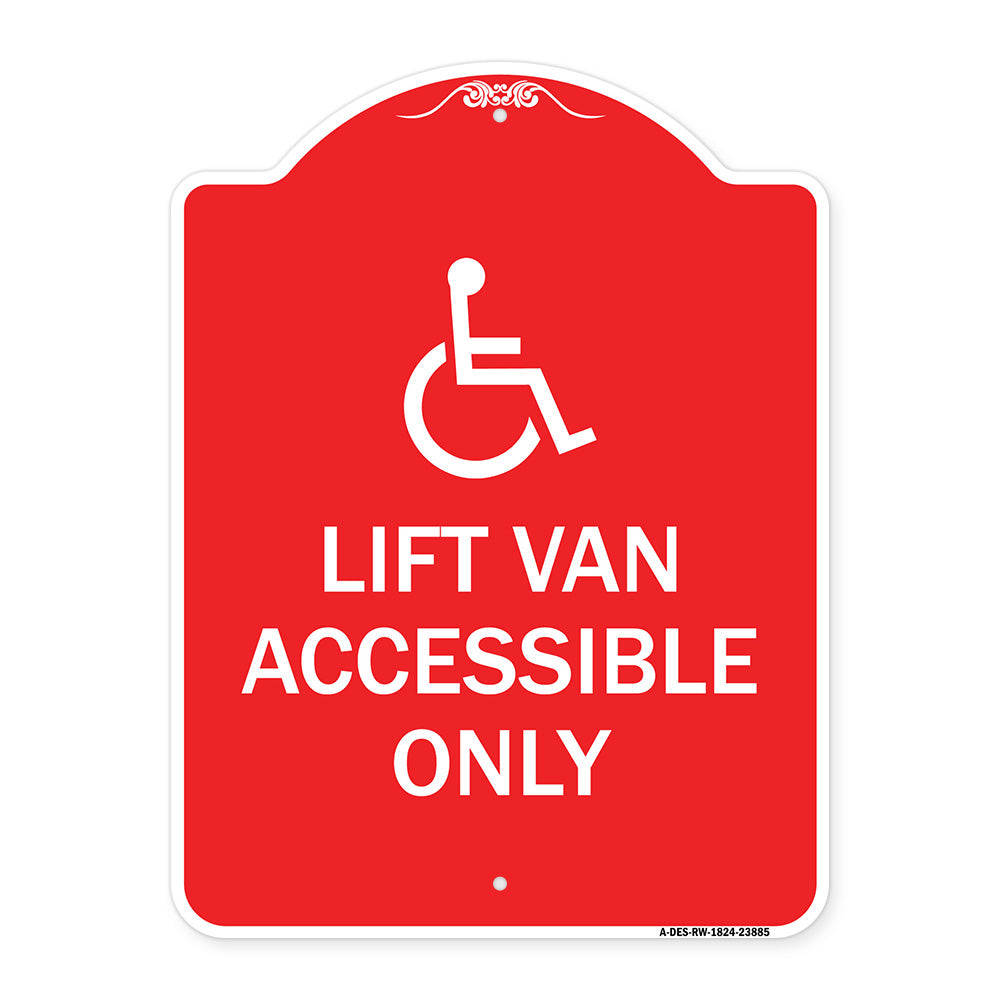 Lift Van Accessible Only (With Updated Isa Symbol)