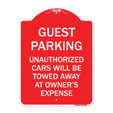 Guest Parking Unauthorized Cars Will Be Towed Away at Owner's Expense