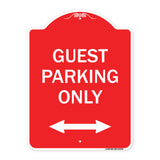 Guest Parking Only (With Bidirectional Arrow)