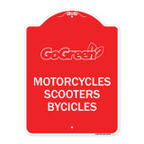 Go Green Sign Go Green - Motorcycles Scooters Bicycles