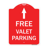Free Valet Parking with Ahead Arrow