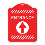 Flex Post Entrance with Straight Ahead Arrow Decal Only for Flex Paddle
