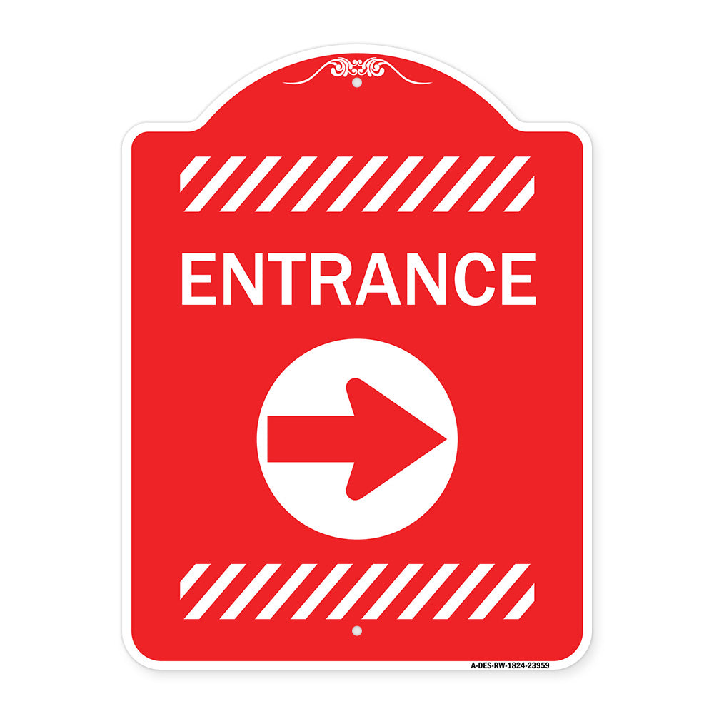 Flex Post Entrance with Right Arrow Decal Only for Flex Paddle