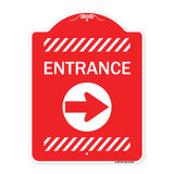 Flex Post Entrance with Right Arrow Decal Only for Flex Paddle