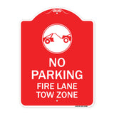 Fire Lane Tow Zone with Graphic