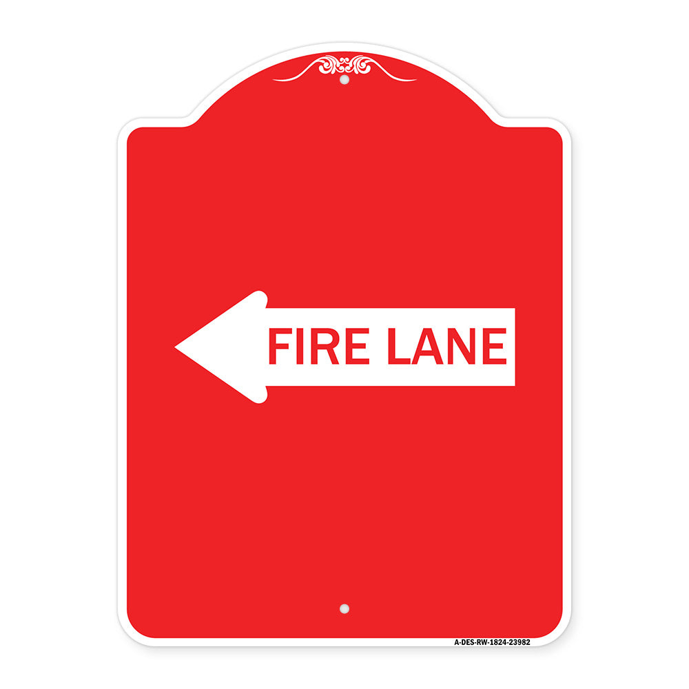 Fire Lane Left Arrow