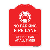 Fire Lane Keep Clear at All Times with Graphic
