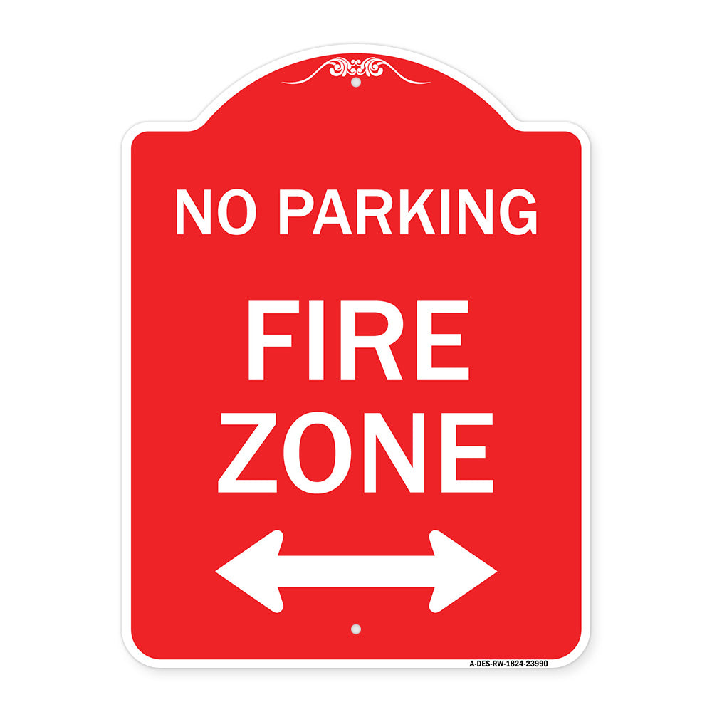 Fire Lane with Bidirectional Arrow