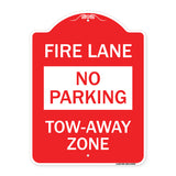 Fire Lane Sign No Parking Tow-Away Zone
