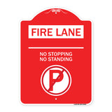 Fire Lane - No Stopping No Standing (With No Parking Symbol)