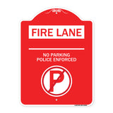 Fire Lane - No Parking Police Enforced (With No Parking Symbol)