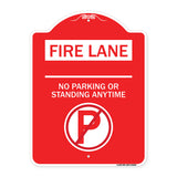 Fire Lane - No Parking or Standing Anytime (With No Parking Symbol)