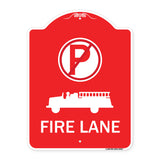 Fire Lane (With No Parking Symbol & Graphic)
