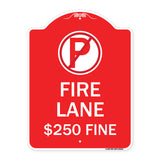 Fire Lane $250 Fine (With No Parking Symbol)
