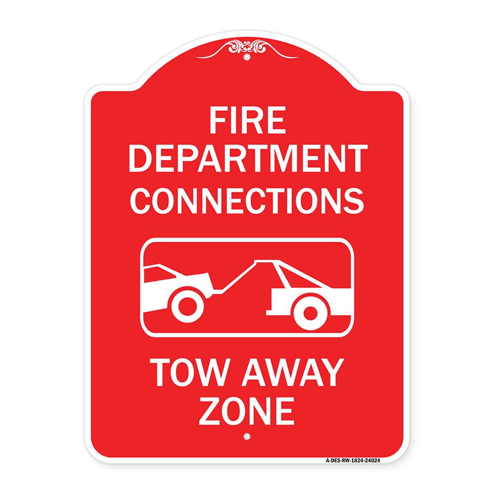 Fire Department Connection Tow Away Zone (With Graphic)