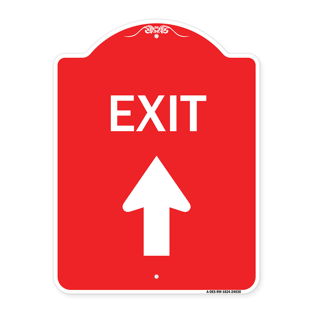 Exit Sign Exit with Up Arrow