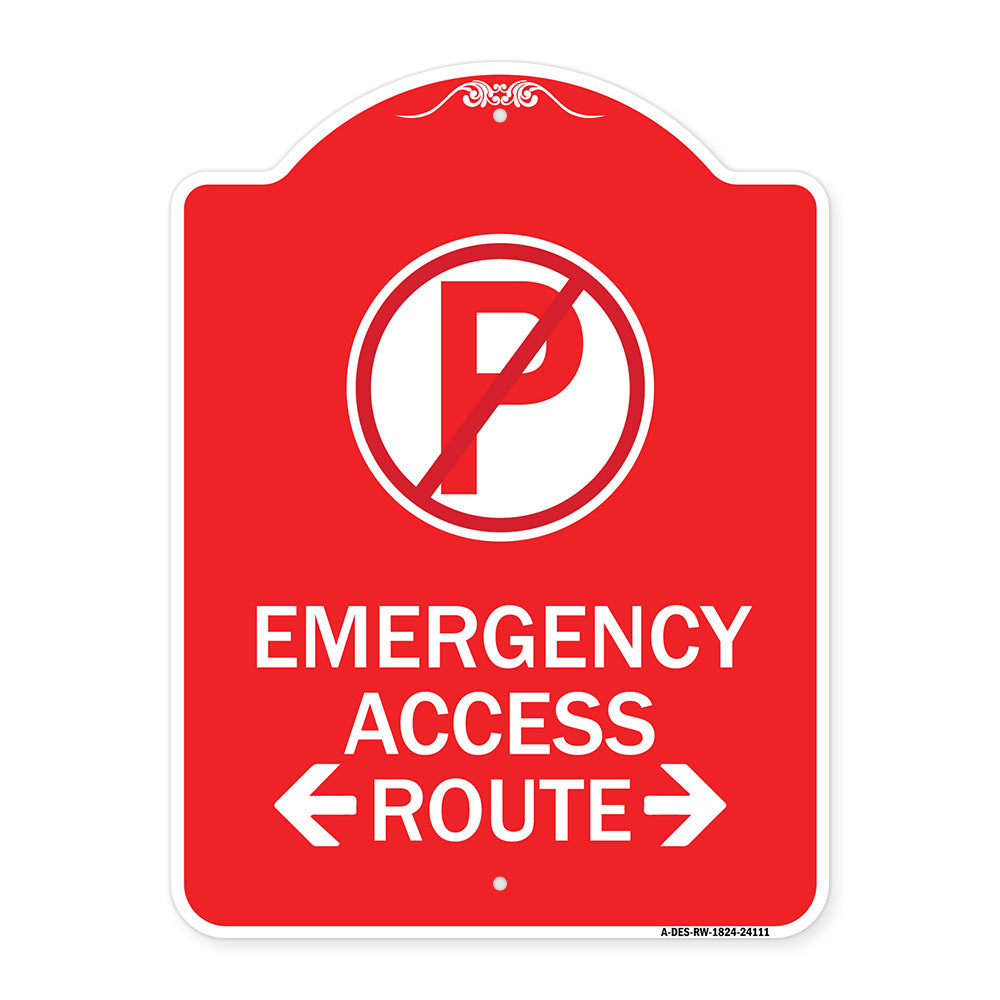 Emergency Access Route (With Bidirectional Arrow)