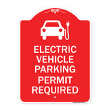 Electric Vehicle Parking Permit Required (With Electric Car Graphic)