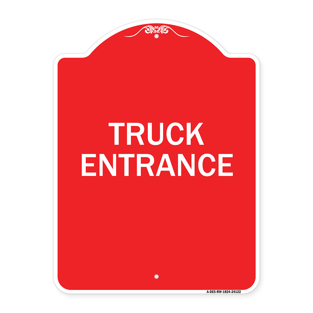 Driveway Sign Truck Entrance