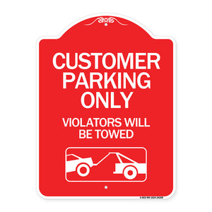Customer Parking Only (Violators Will Be Towed) (Symbol)