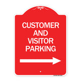 Customer and Visitor Parking (With Right Arrow)