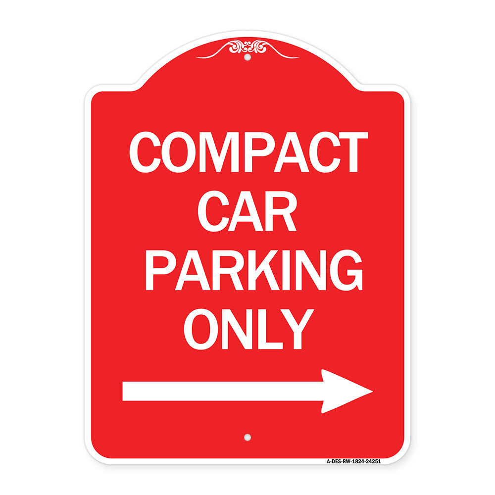 Compact Car Parking Only (With Right Arrow)