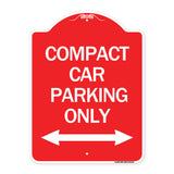 Compact Car Parking Only (With Bidirectional Arrow)
