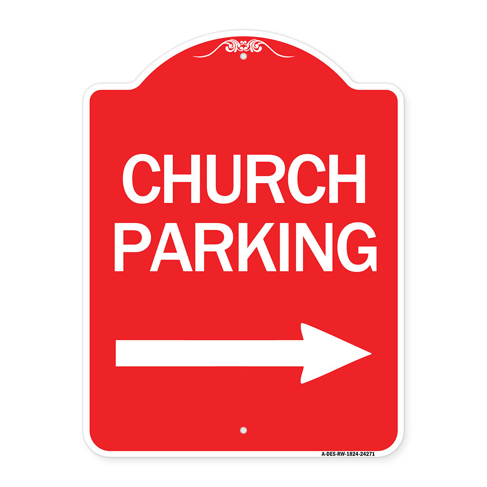 Church Parking (With Right Arrow)