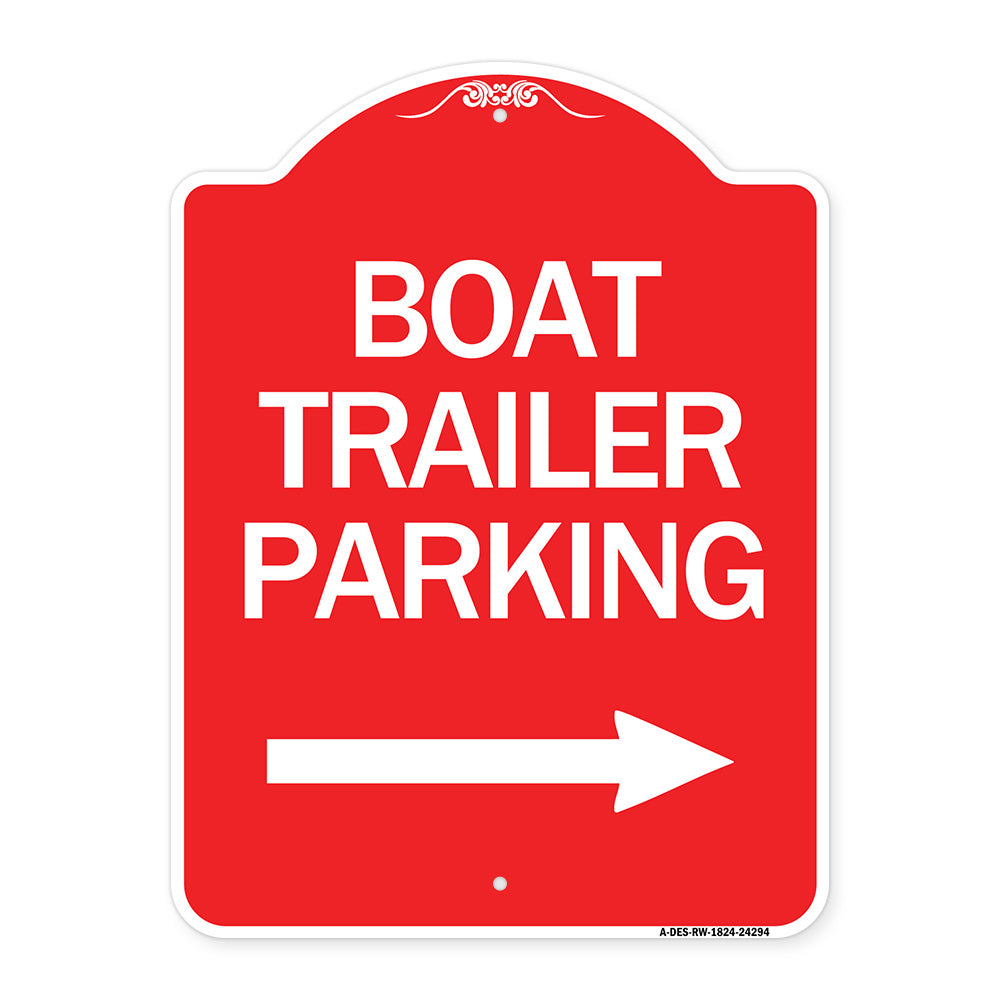 Boat Trailer Parking (With Right Arrow Symbol)