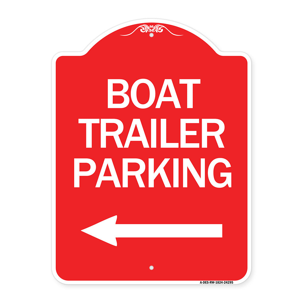 Boat Trailer Parking (With Left Arrow Symbol)