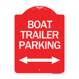 Boat Trailer Parking (With Bidirectional Arrow Symbol)