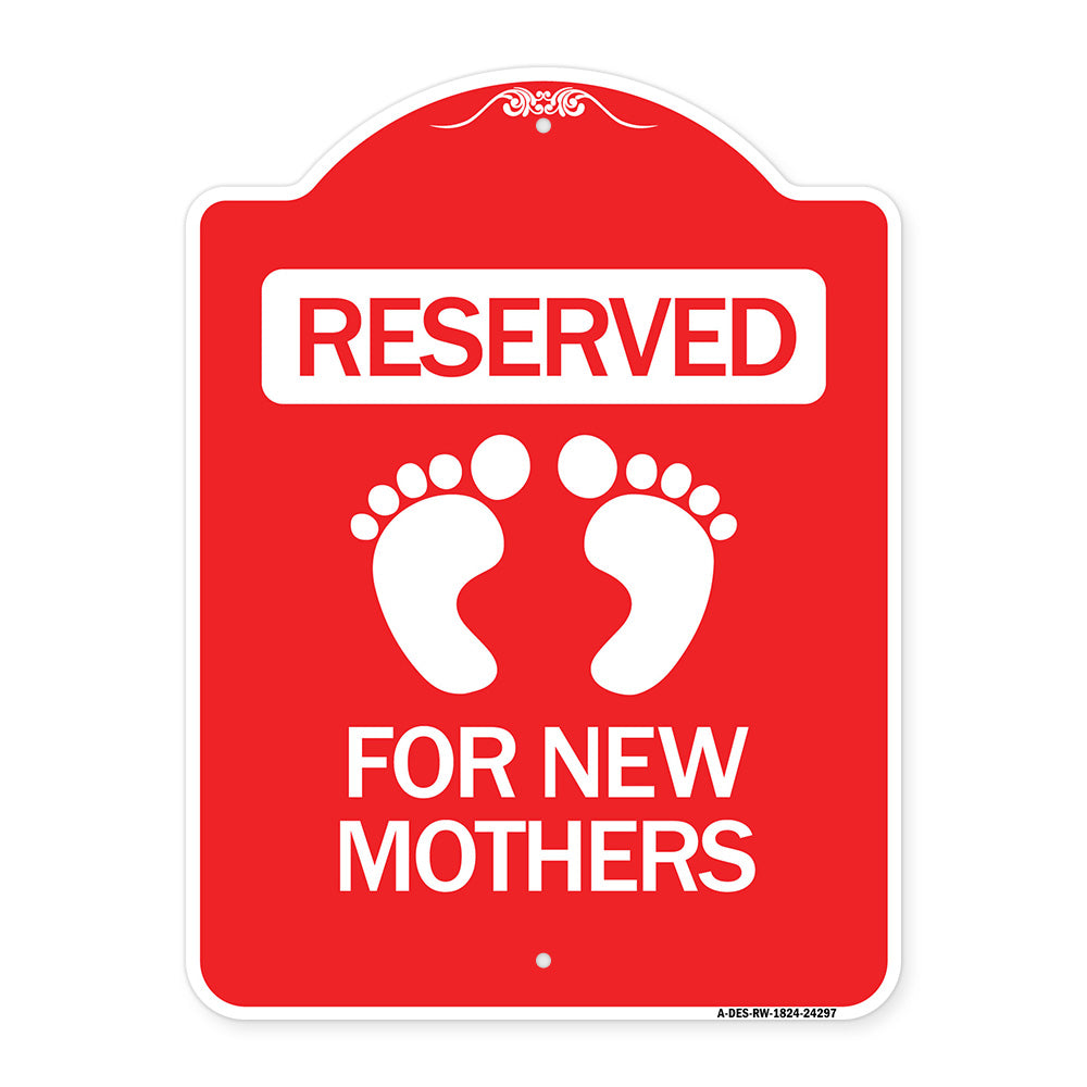 Blue Reserved Parking for New Mothers