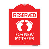 Blue Reserved Parking for New Mothers
