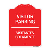 Bilingual Reserved Parking Sign Visitor Parking Visitantes Solamente