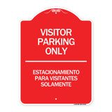 Bilingual Reserved Parking Sign Visitor Parking Only - Estacionamiento Para Visitantes Solamente