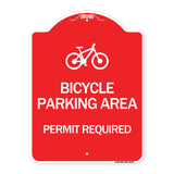 Bicycle Parking Area - Permit Required with Graphic
