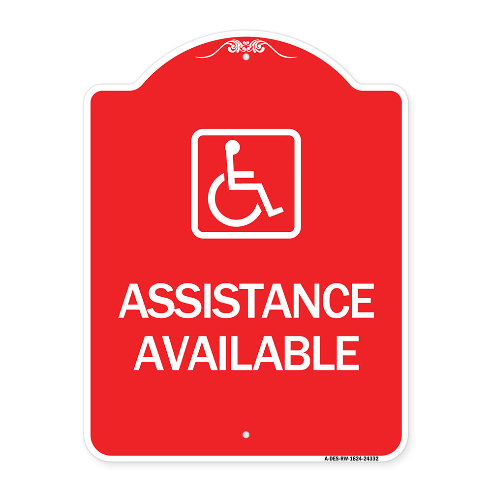 Assistance Available with Handicap Symbol