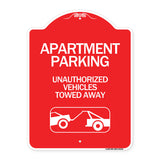 Apartment Parking - Unauthorized Vehicles Towed Away (With Car Tow Graphic)