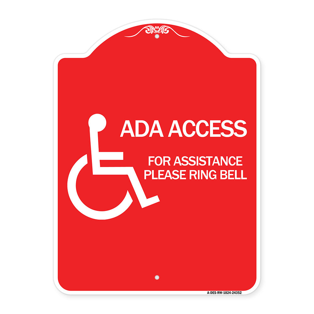 ADA Access for Assistance Ring Bell (With New Isa Symbol)