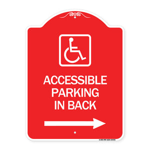 Accessible Parking on Right Arrow (With Graphic)