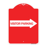 Visitor Parking (With Right Arrow)