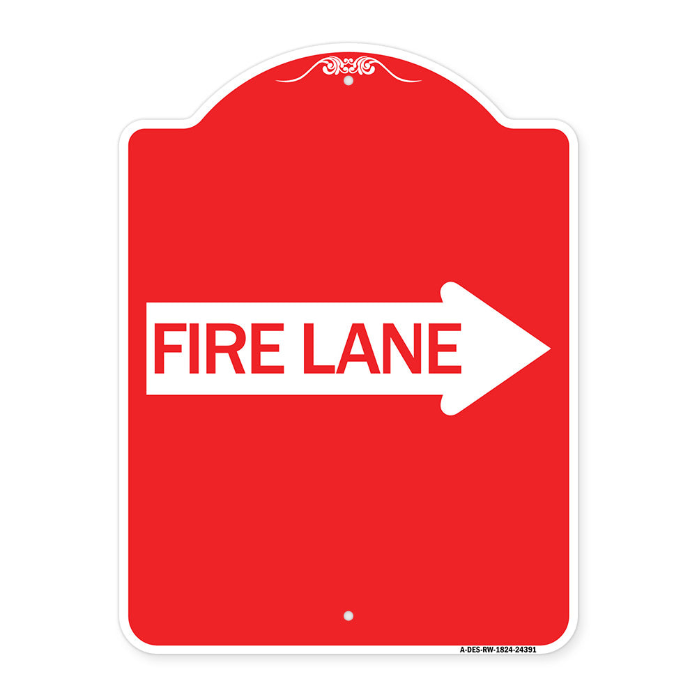 Fire Lane Right Arrow