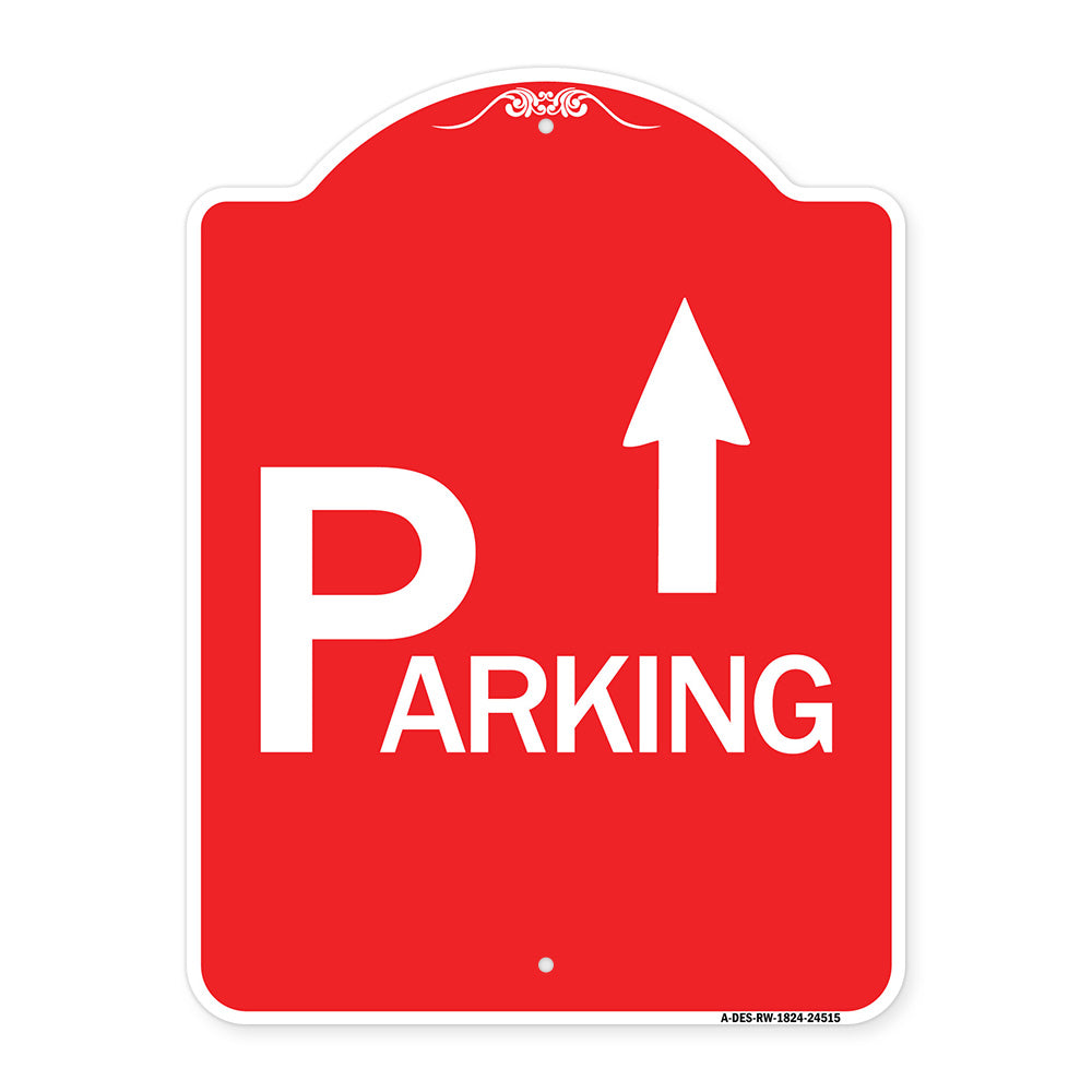 Parking with Arrow Pointing Up