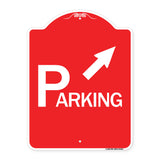 Parking with Arrow Pointing to Top Right