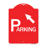 Parking with Arrow Pointing to Top Left
