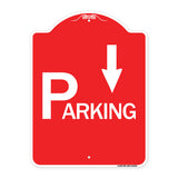 Parking with Arrow Pointing Down