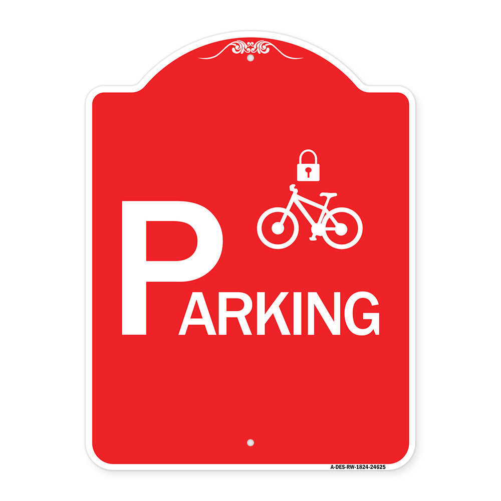 Parking (With Cycle and Lock Symbol)