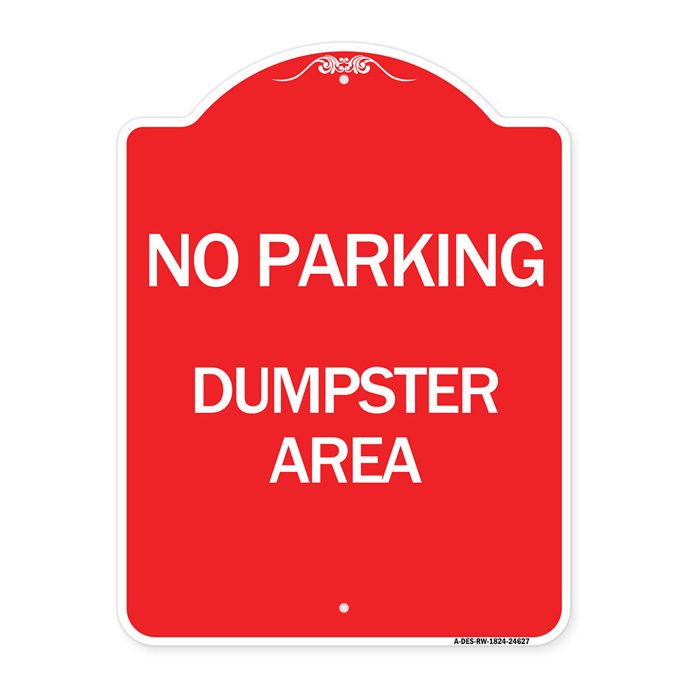 No Parking Dumpster Area